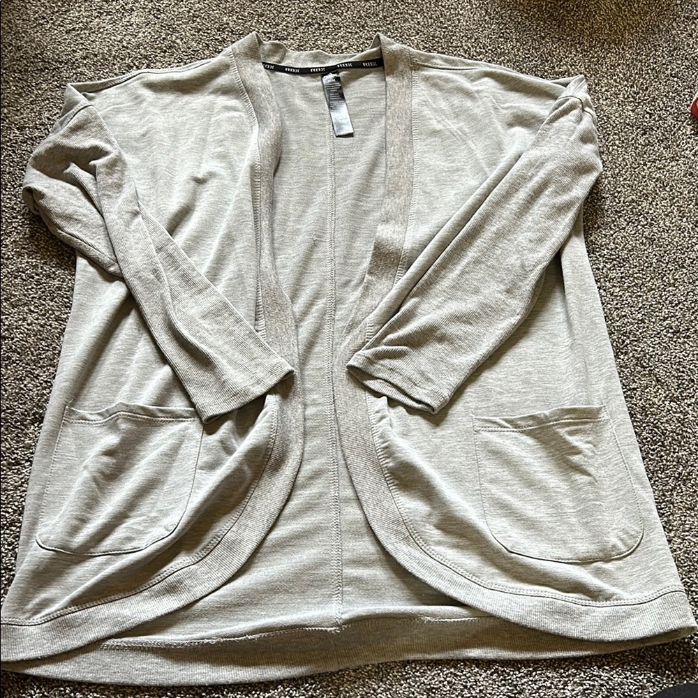 RBX Women's Gray  Open Front Cardigan
